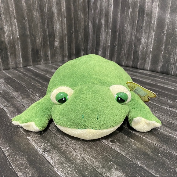 Aurora Other - ❌SOLD❌ 🆕 AURORA FLOPPY GREEN FROG STUFFED ANIMAL BEAN BAG LOVEY PLUSH